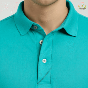 SkyBlue PoloNeck Vibe Cotton black hoodie vibecotton