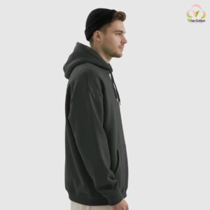bottlegreen hoodie vibecotton