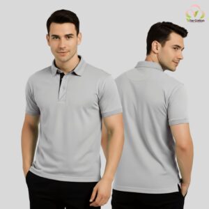 White PoloTshirt VibeCotton