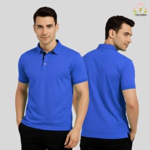 RoyalBlue PoloNeck VibeCotton