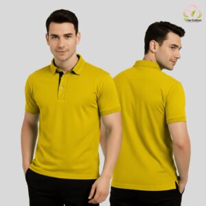 MustardYellow PoloNeck VibeCotton